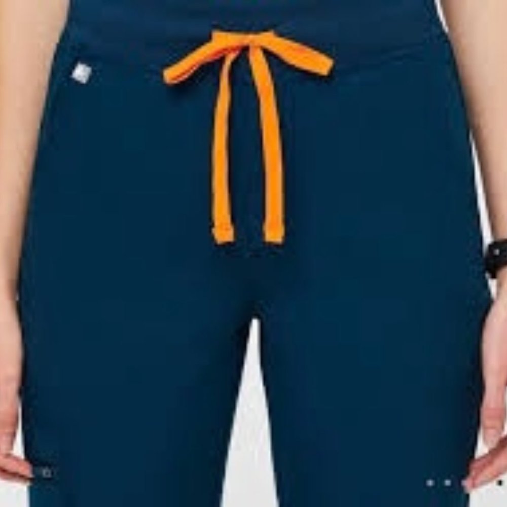Figs womens high waisted zamora 2.0 jogger scrub pants - DEEP REEF SIZE M